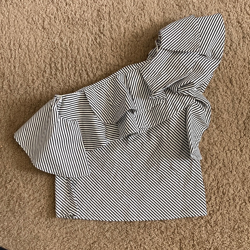 Striped Ruffle Top